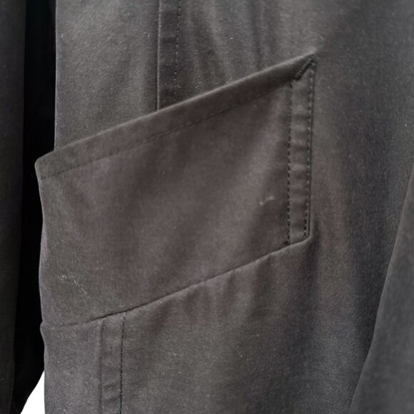 Anne Klein Black Coat Size 14 Womens Vintage Trench Light Jacket - Picture 11 of 13